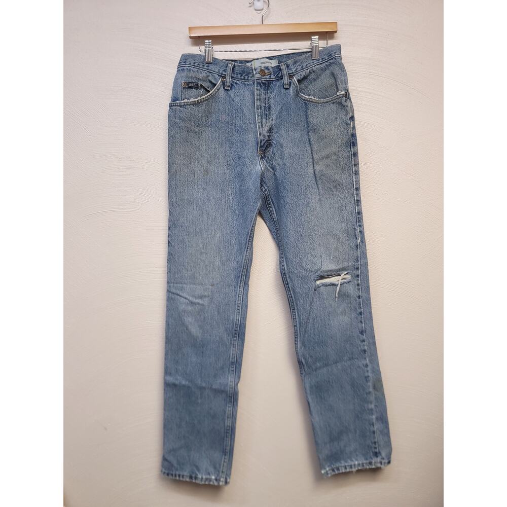 Lee Jeans USED Mens Size 33 x 32 Distressed Discolored Stained Farm Work Wear